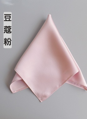 100%桑蚕丝真丝丝绸素绉缎擦汗手帕手绢老人小孩口水方巾美容护肤