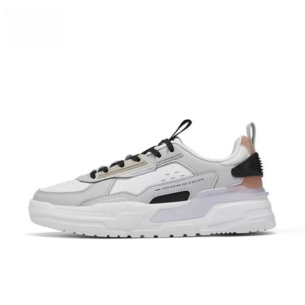 特步2022冬季新款女休闲板鞋革面舒适运动跑步小白鞋978418310042