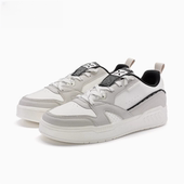 男运动鞋 2023新款 皮面街头休闲鞋 特步创新板鞋 小白鞋 977419310122