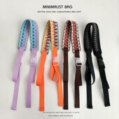 ballchain肩带多巴胺尼龙编织包带针织包加宽肩带刺绣斜挎包带子