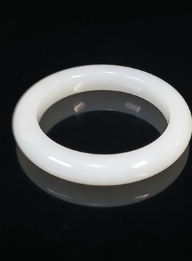 和田玉羊脂白玉手镯（平安镯）73.872克 内径58.1mm 25091700035