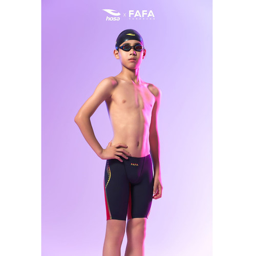hosa浩沙泳衣快速系列男孩青少年竞速比赛专用游泳裤儿童专业泳裤