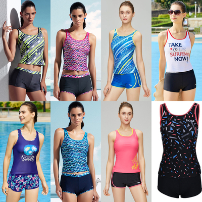 hosa浩沙泳衣女保守夏季运动分体