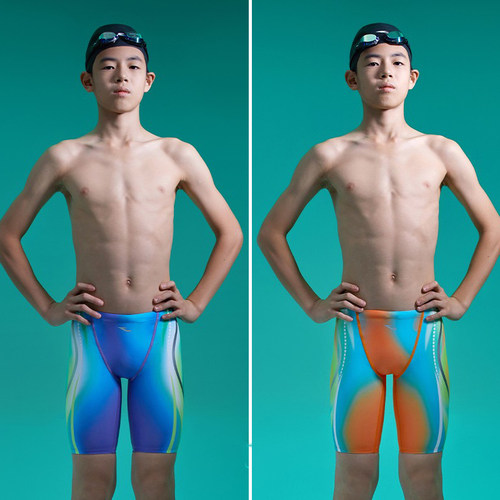 hosa浩沙泳衣男士青少年儿童通用FINA泳联认证专业比赛五分游泳裤