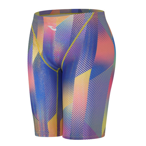 hosa浩沙泳衣男士五分平角游泳裤专业游泳长训泳裤烫金亮闪青少年