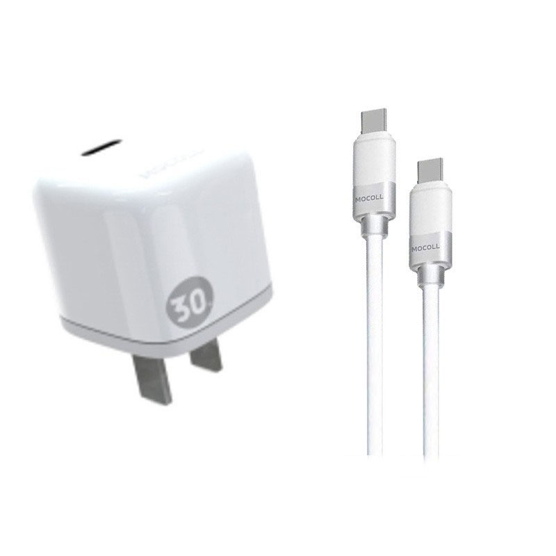 摩可MOCCOLL氮化镓30W快充插头旋风适用苹果充电器iPhone16pro/17/13/14/iPad平板15充电头