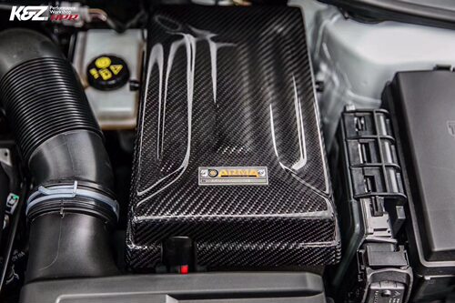 适配高尔夫7GTI A3凌度S3MQB ARMA碳纤纹电瓶盖电池箱电池盒碳纤