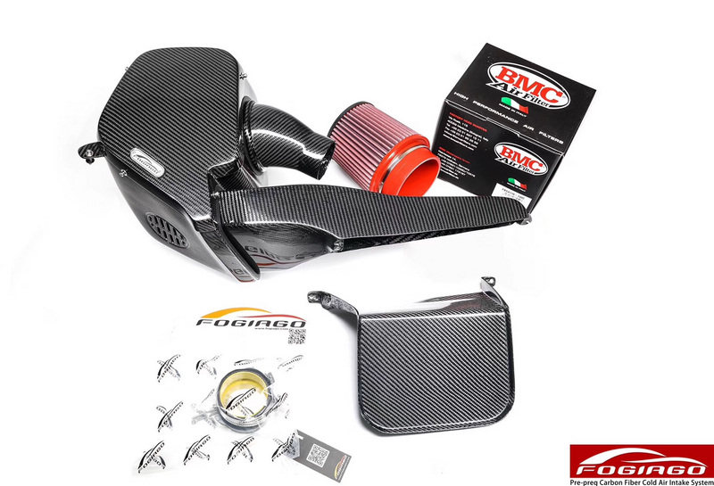 适配奥迪新款B9 RS5 RS4 改装进气套件冬菇头风箱碳纤维