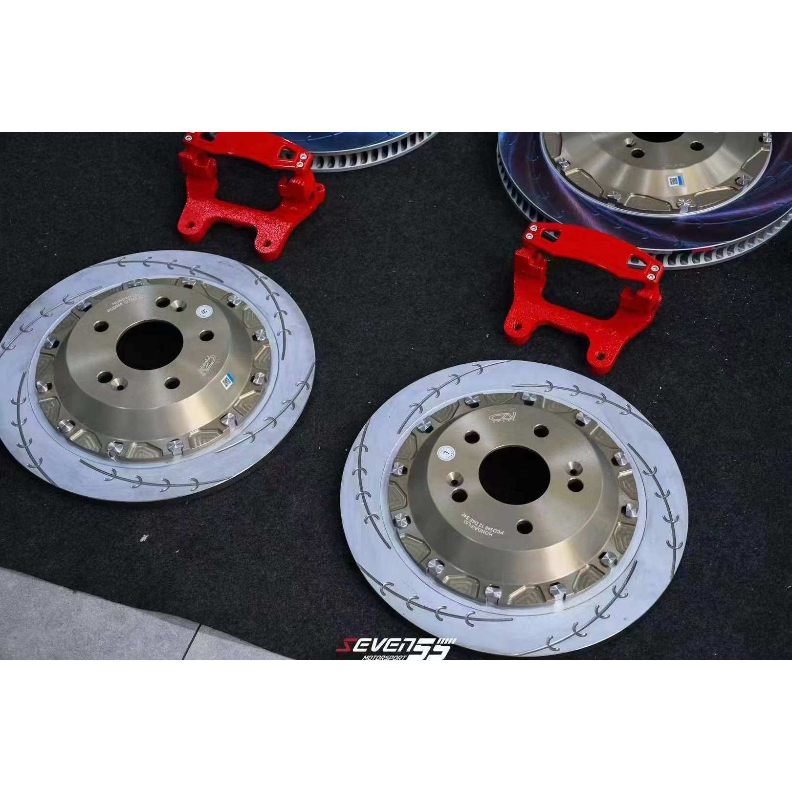 适配11代思域FL5改装后加大盘刹车碟CZV划线348mm