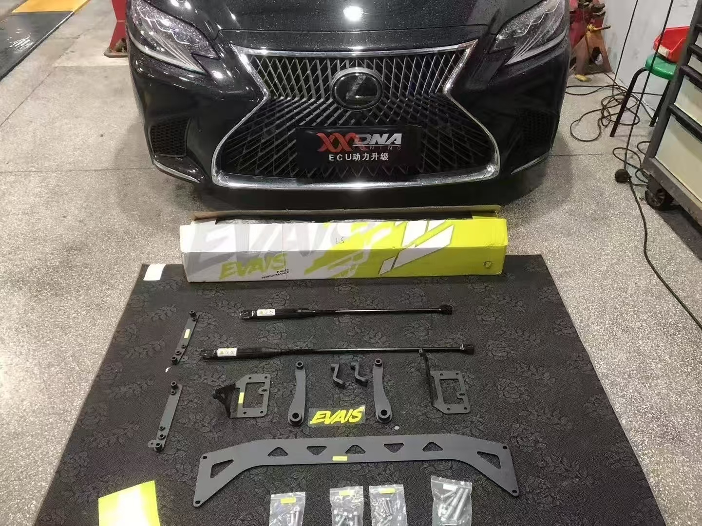 适配雷克萨斯LS350/LS500H改装Evais氮气液压阻尼杆 底盘升级