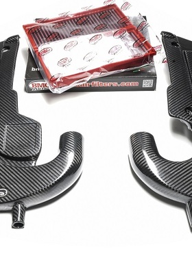 适配奔驰W253 GLC63/GLC63S 4.0T改装进气套件 冬菇头碳纤风箱