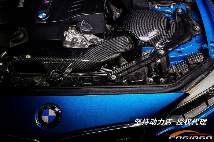 适配宝马F30 135M 335I 435 N55改装进气套件 冬菇头碳纤风箱