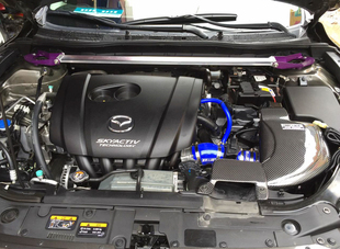 适配阿特兹cx5昂克赛拉EDDY涡流三代碳纤维进气风箱冬菇头改装