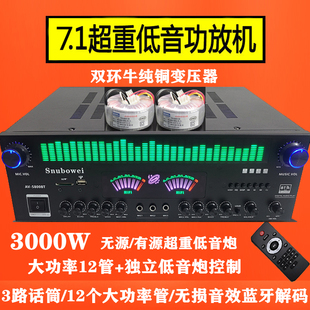 12管双环牛7.1声道专业大功率K歌影院功放机动态频谱无损蓝牙U盘