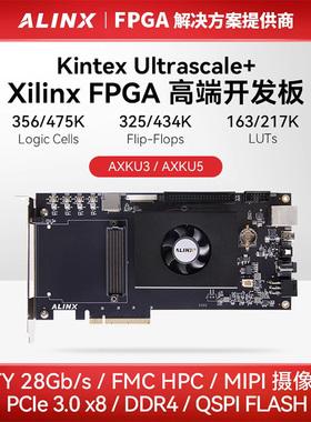 ALINX黑金 FPGA开发板 Xilinx Kintex UltraScale+ XCKU5P 3P FMC