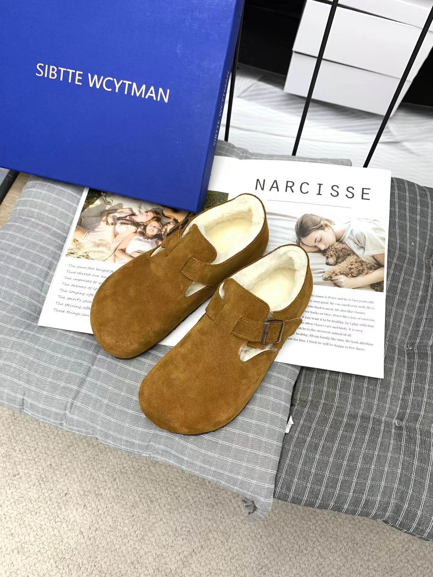 SIBTTEWCYTMAN女鞋羊毛加绒棉鞋
