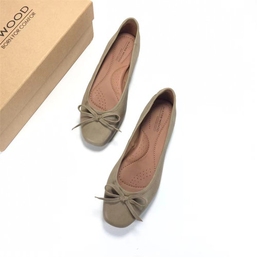 芭蕾舞单鞋WATERWOOD豆豆鞋百搭