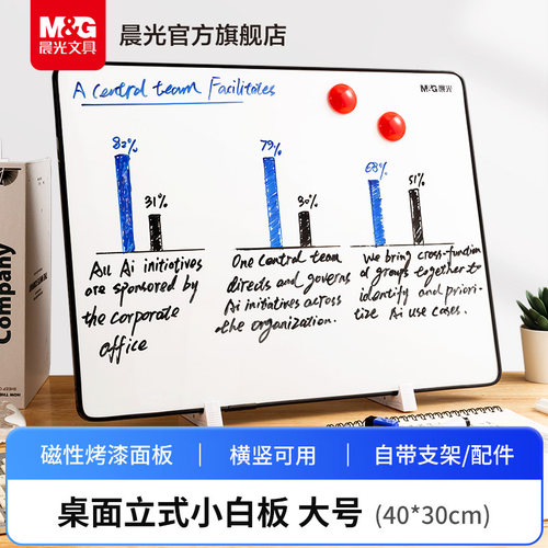 晨光磁性可擦写立式白板