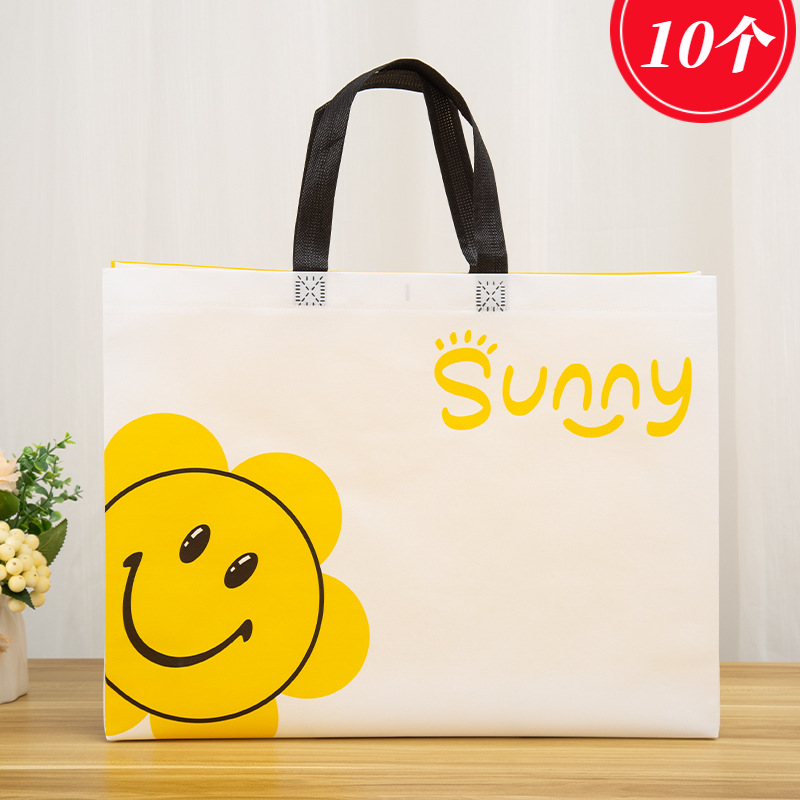 X卡通可爱覆膜无纺布袋子儿童节玩具服装店手提购物礼品包装定制