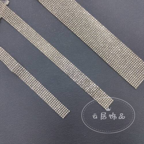 白色水钻链条可粘烫钻条服装鞋子包包DIY贴钻舞蹈服婚纱腰带衣服