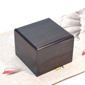 紫光檀首饰盒木质正方饰品盒榫卯珠宝收纳盒中式 复古简约收纳盒