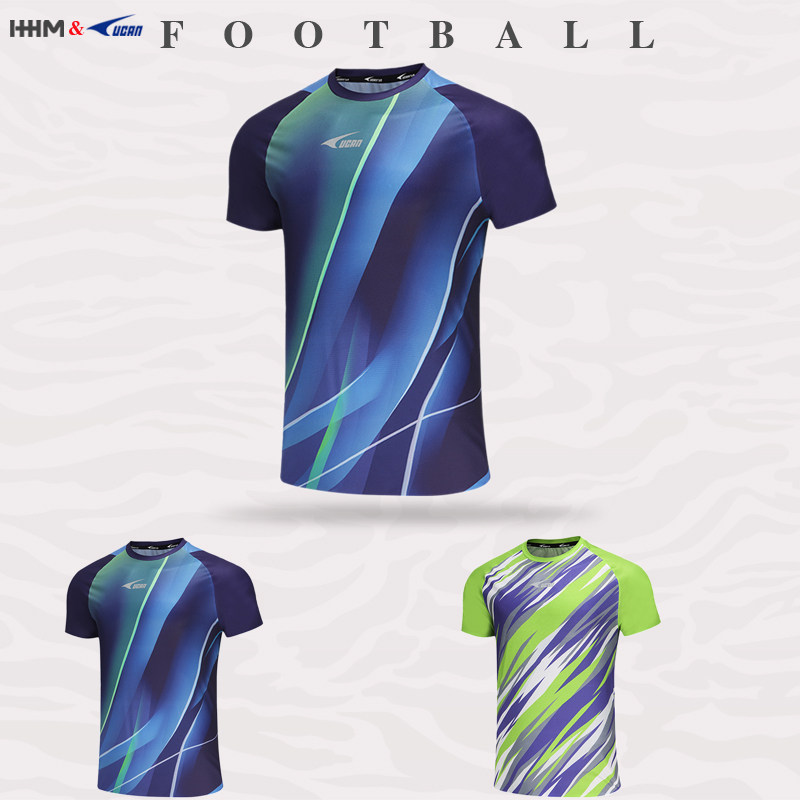 ucan锐克足球专业跑步t恤男圆领田径运动衫马拉松训练服101011