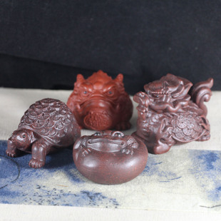 紫砂茶宠龙龟钱钱龟貔貅多晚摆件手工雕刻动物造型工艺品茶桌装饰