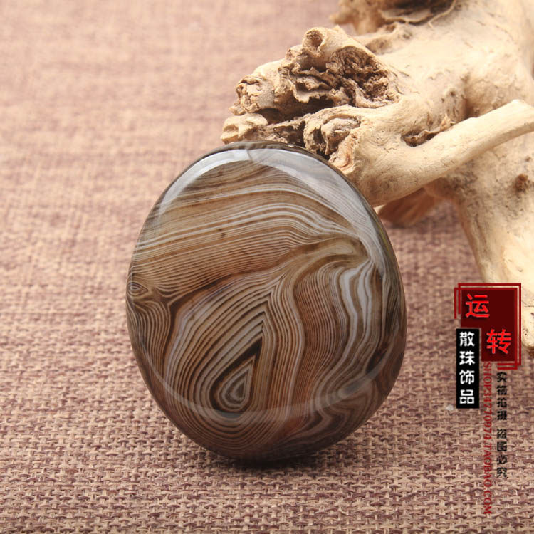 天然马达加斯加缠丝玛瑙挂件 吊坠 象形 天眼 风景半宝石图案