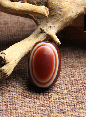 天然缠丝玛瑙天眼药师珠一图一物