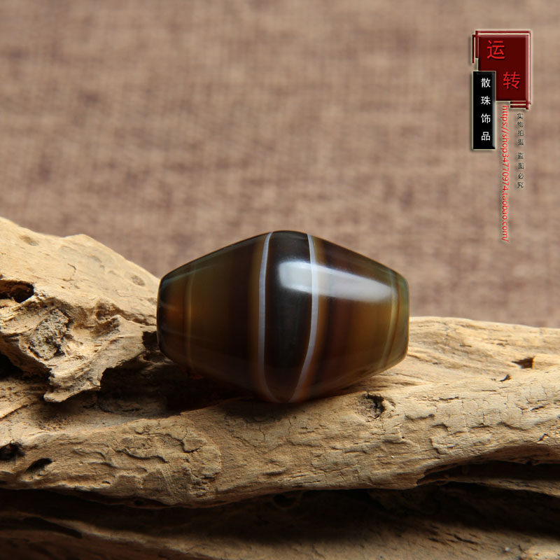 天然缠丝玛瑙桶珠天眼天珠药师散珠单珠线珠天珠锁骨链一图一物