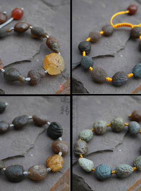 阿拉善手串玛瑙原石手链筋脉石