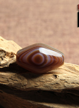 精品天然缠丝玛瑙桶珠天珠  天眼吊坠 佛珠配件饰品挂件 一图一物