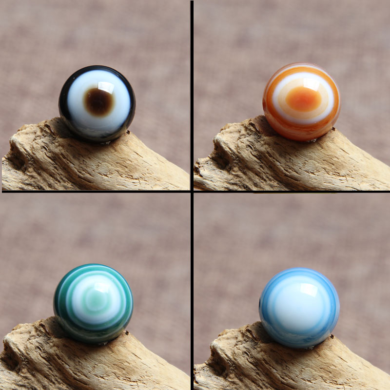 天然天眼缠丝玛瑙转运珠锁骨链