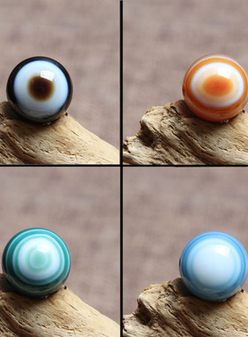 天然天眼缠丝玛瑙药师一线圆珠散珠单珠多宝转运珠锁骨链一图一物