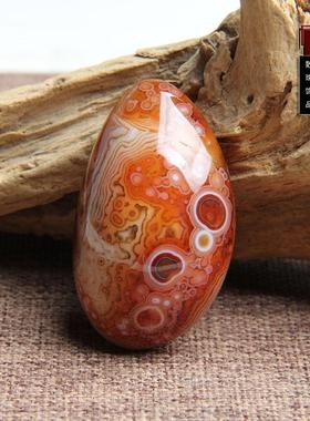 天然马达加斯加缠丝玛瑙天眼吊坠