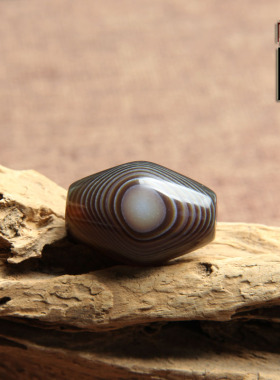 天然缠丝玛瑙天眼天珠桶珠吊坠