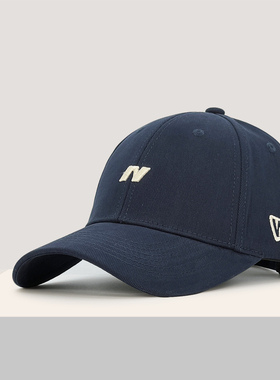 2025新款刺绣N字母硬顶棒球帽子男女韩版百搭大头围显脸小鸭舌帽