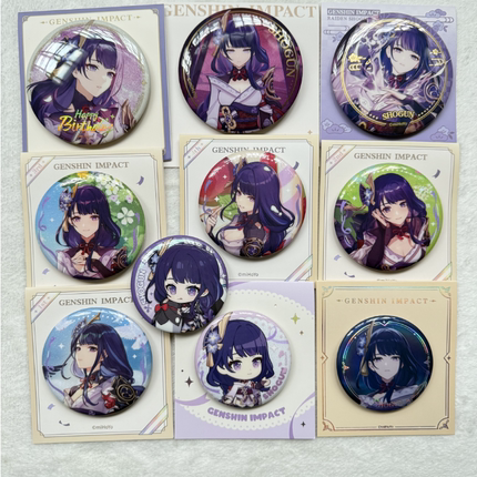 正版原神周边雷神雷电将军谷子命定之日周年庆典星路拾忆徽章吧唧