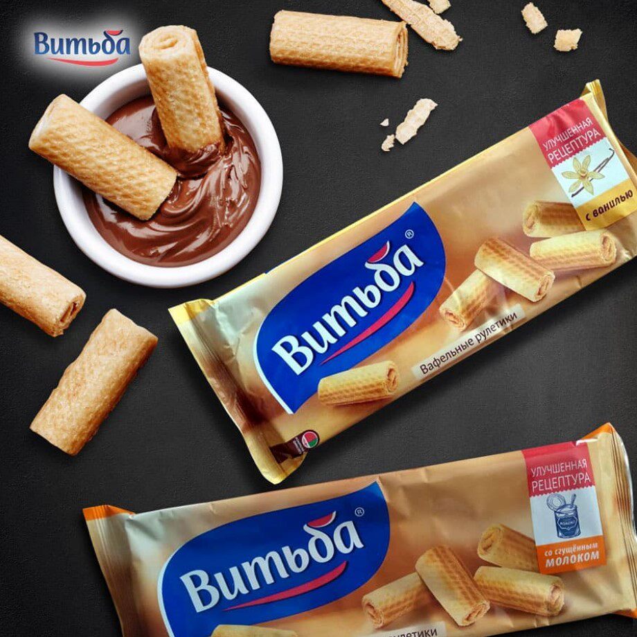 白俄罗斯进口蛋卷维特巴华夫卷炼乳味香草味香酥酥脆蛋卷休闲零食