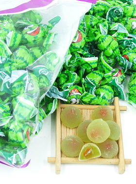 俄罗斯进口水果味夹心软糖康吉西瓜草莓味爆浆橡皮糖果散装喜糖