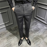 2025秋季条纹裤子高级感小脚修身休闲西裤男A311-DK9823-P70，男装西裤，电商A311