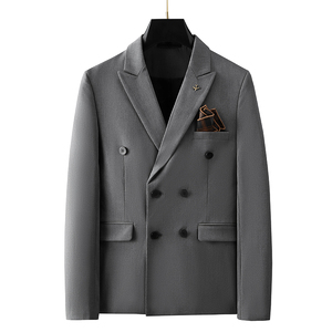 2025秋季新西装便西修身休闲商务大码工西服男士礼服 DX9890-P140图片