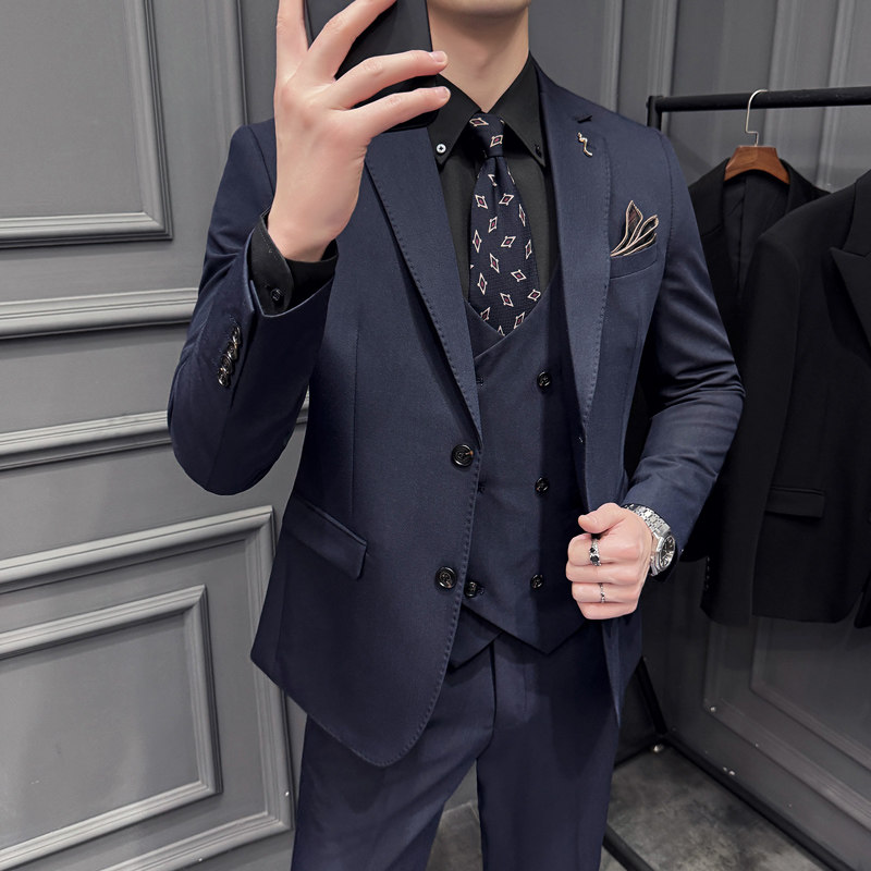 木框景2025春季新款西服套装男士三件套结婚A311-SJT9002-P285,男装休闲套装,电商A311