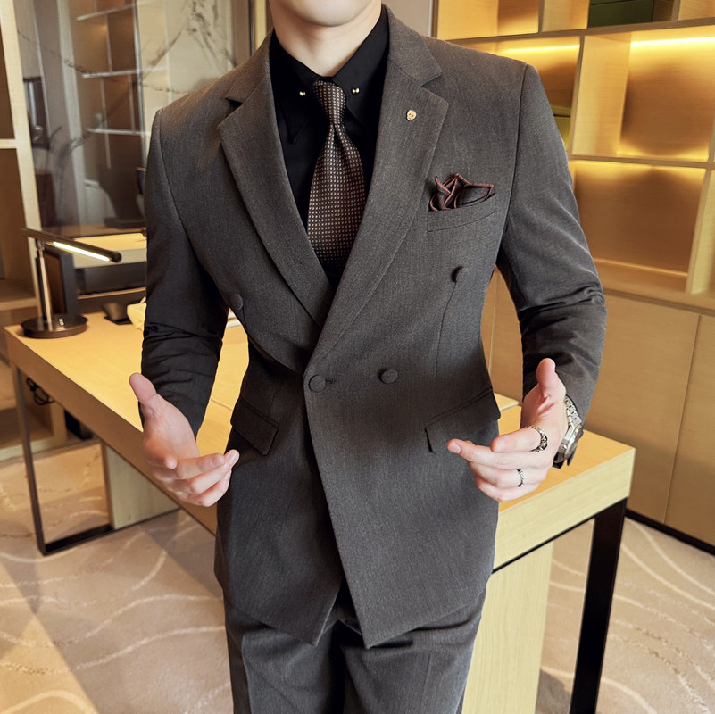 男士三件套结婚礼服休闲正装韩版修身英伦西服套装SJT9995-P285,男装西服套装,电商A311