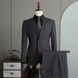 假模景2025秋季套装修身休闲商务大码男士职业装A311SJT68特P210，男装西服套装，电商A311