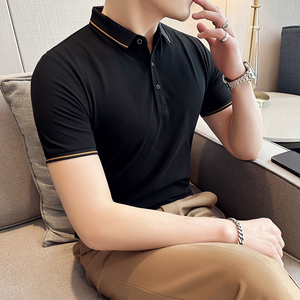 2025夏季刺绣polo衫商务休闲体恤时尚潮流上衣男A311-CPL2301-P45图片