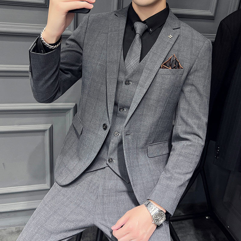 2025秋季新西装套装修身休闲商务大码工西服男士礼服SJT9963-P285,男装西服套装,电商A311