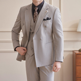 木框景2026春季西服套装条纹休闲大码西服A311-SJT9022-P290，男装西服套装，电商A311