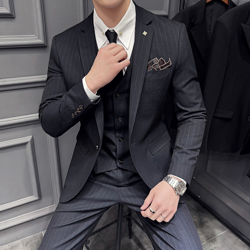 木框景2025春季套装修身休闲商务大码工西服A311-SJT9961-P285,男装西服,电商A311