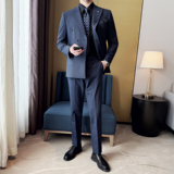 酒店景2025春季条纹西服套装男士商务两件套LJT9003-P235，男装西服，电商A311